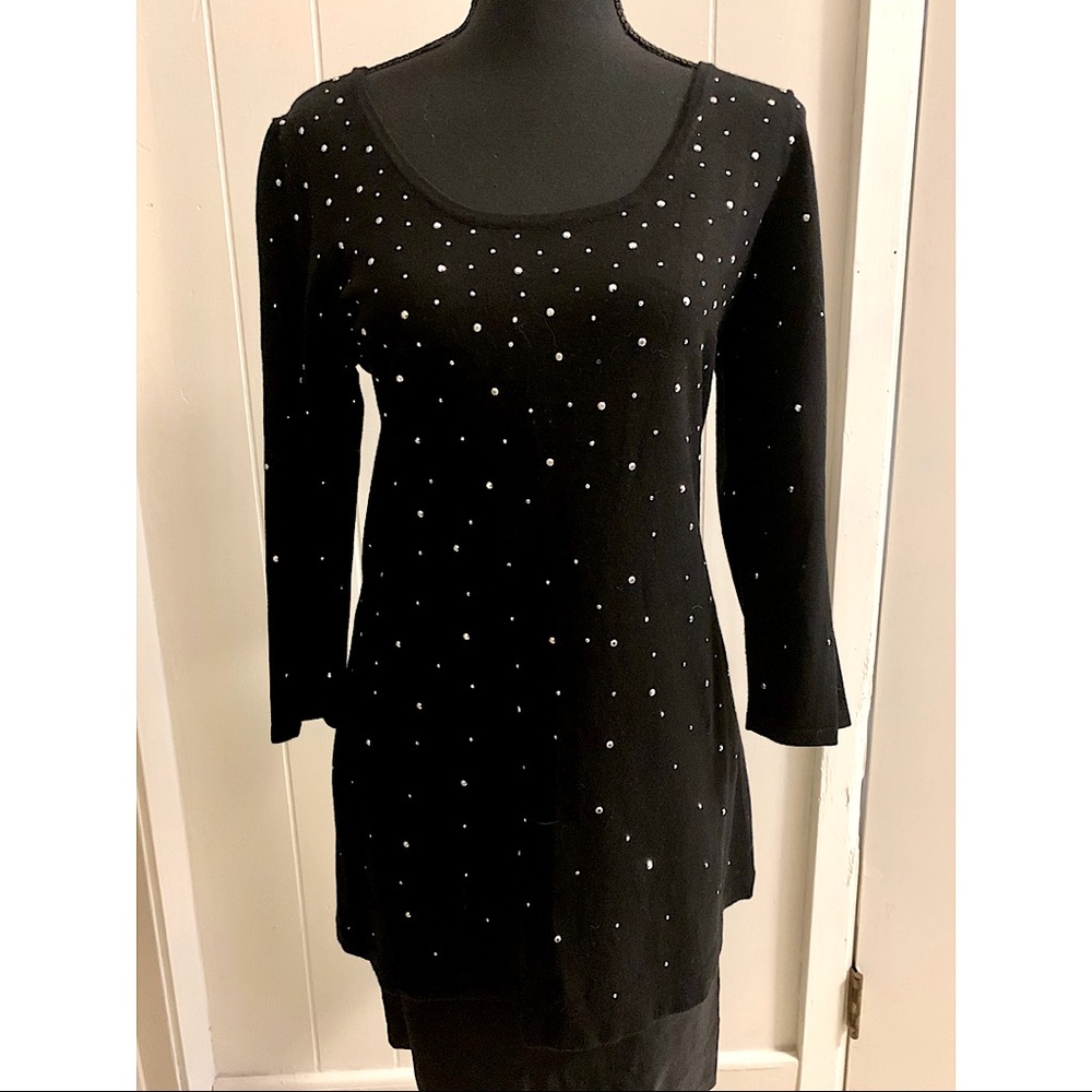 Silver Studded Long Sweater